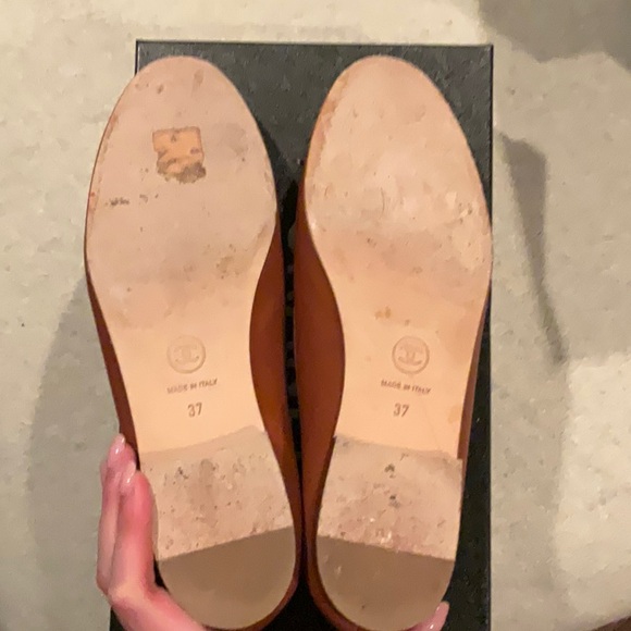 Chanel Tan Caviar Leather Ballet Flats - Picture 5 of 9